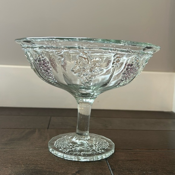 Vintage Indiana Glass Darling Grape Pedestal Compote (Reproduction) - Picture 1 of 15